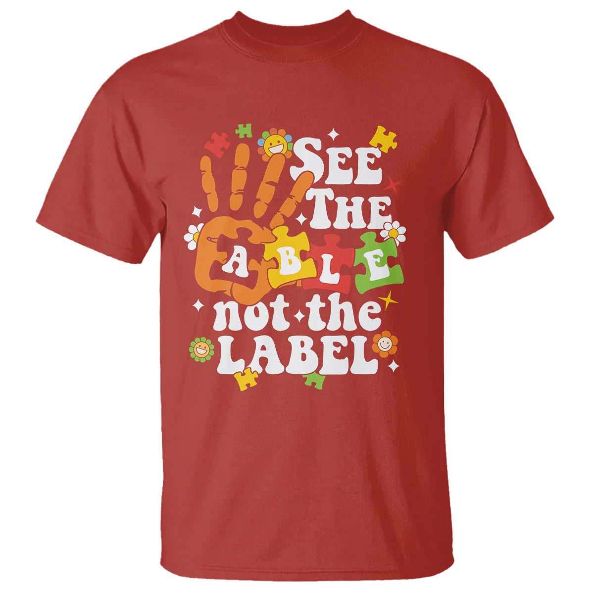 Autism Awareness T Shirt See The Able Not The Label - Wonder Print Shop