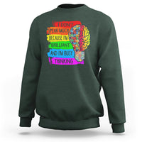 Autism Awareness Sweatshirt I Don't Speak Much Because I'm Brilliant And I'm Busy Thinking Autistic - Wonder Print Shop