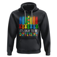 Autism Awareness Hoodie It's OK To Be Different Puzzle Easter Bunny - Wonder Print Shop