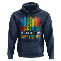 Autism Awareness Hoodie It's OK To Be Different Puzzle Easter Bunny - Wonder Print Shop