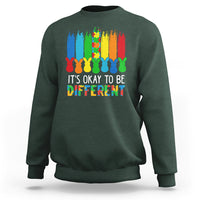 Autism Awareness Sweatshirt It's OK To Be Different Puzzle Easter Bunny - Wonder Print Shop