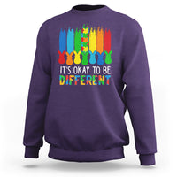 Autism Awareness Sweatshirt It's OK To Be Different Puzzle Easter Bunny - Wonder Print Shop