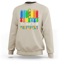 Autism Awareness Sweatshirt It's OK To Be Different Puzzle Easter Bunny - Wonder Print Shop