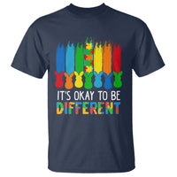 Autism Awareness T Shirt It's OK To Be Different Puzzle Easter Bunny - Wonder Print Shop