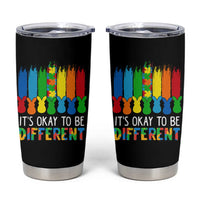 Autism Awareness Tumbler Cup It's OK To Be Different Puzzle Easter Bunny