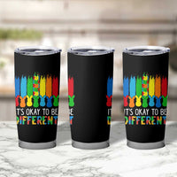 Autism Awareness Tumbler Cup It's OK To Be Different Puzzle Easter Bunny