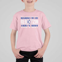 Funny Jewish T Shirt For Kid Because I'm The Rebbetzin That's Why Rabbi Purim