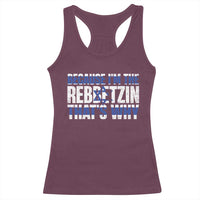Funny Jewish Racerback Tank Top Because I'm The Rebbetzin That's Why Rabbi Purim