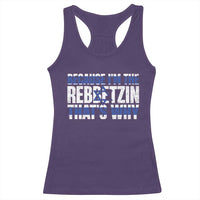 Funny Jewish Racerback Tank Top Because I'm The Rebbetzin That's Why Rabbi Purim