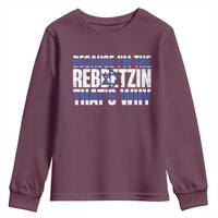 Funny Jewish Youth Sweatshirt Because I'm The Rebbetzin That's Why Rabbi Purim