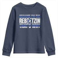 Funny Jewish Youth Sweatshirt Because I'm The Rebbetzin That's Why Rabbi Purim