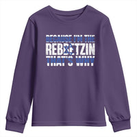 Funny Jewish Youth Sweatshirt Because I'm The Rebbetzin That's Why Rabbi Purim