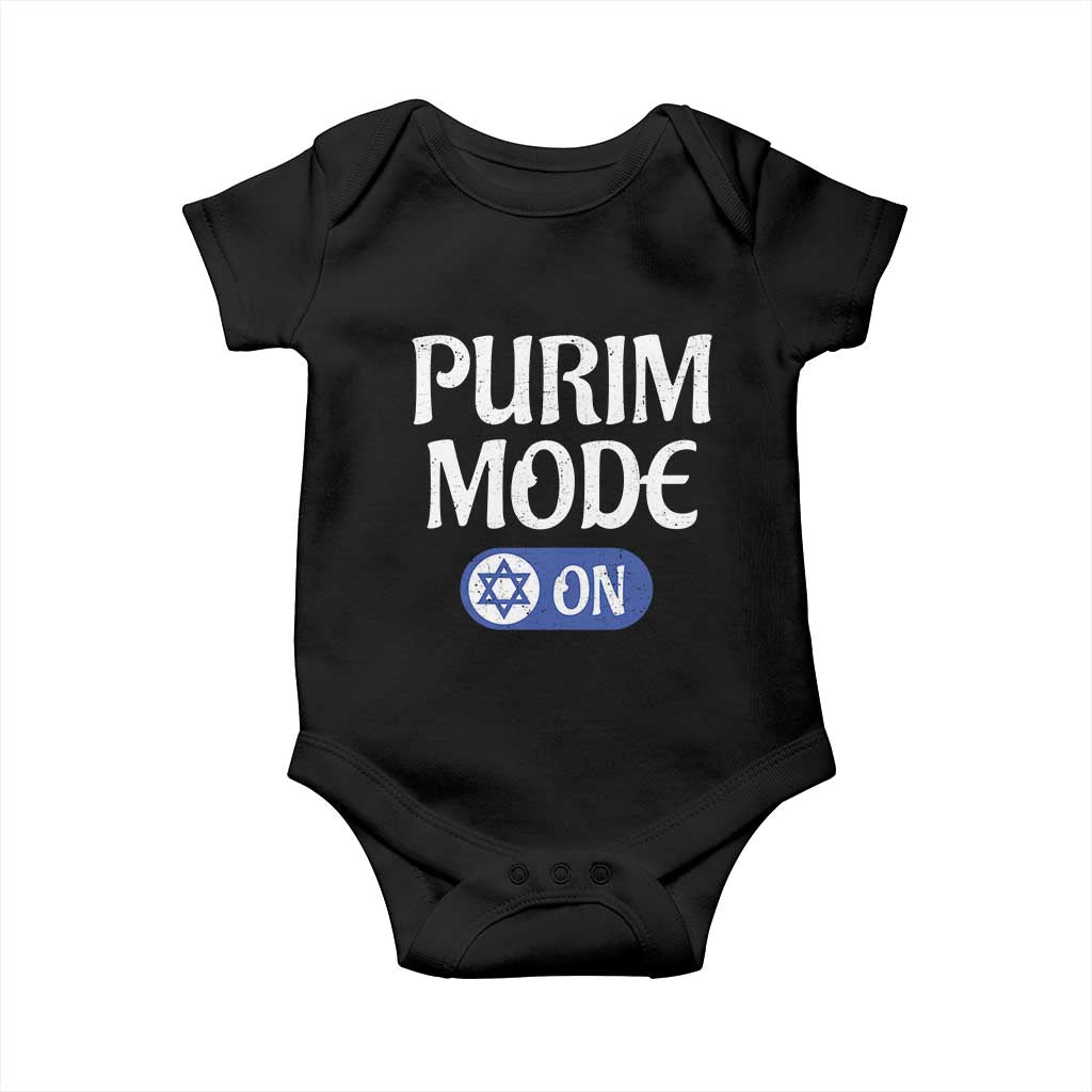 Funny Purim Mode On Baby Onesie Jewish Star of David