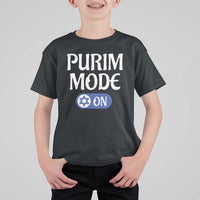 Funny Purim Mode On T Shirt For Kid Jewish Star of David