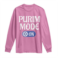 Funny Purim Mode On Long Sleeve Shirt Jewish Star of David