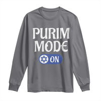 Funny Purim Mode On Long Sleeve Shirt Jewish Star of David