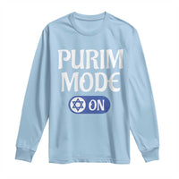 Funny Purim Mode On Long Sleeve Shirt Jewish Star of David