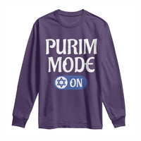 Funny Purim Mode On Long Sleeve Shirt Jewish Star of David