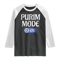 Funny Purim Mode On Raglan Shirt Jewish Star of David