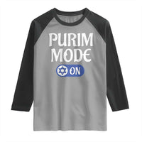 Funny Purim Mode On Raglan Shirt Jewish Star of David