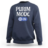 Funny Purim Mode On Sweatshirt Jewish Star of David