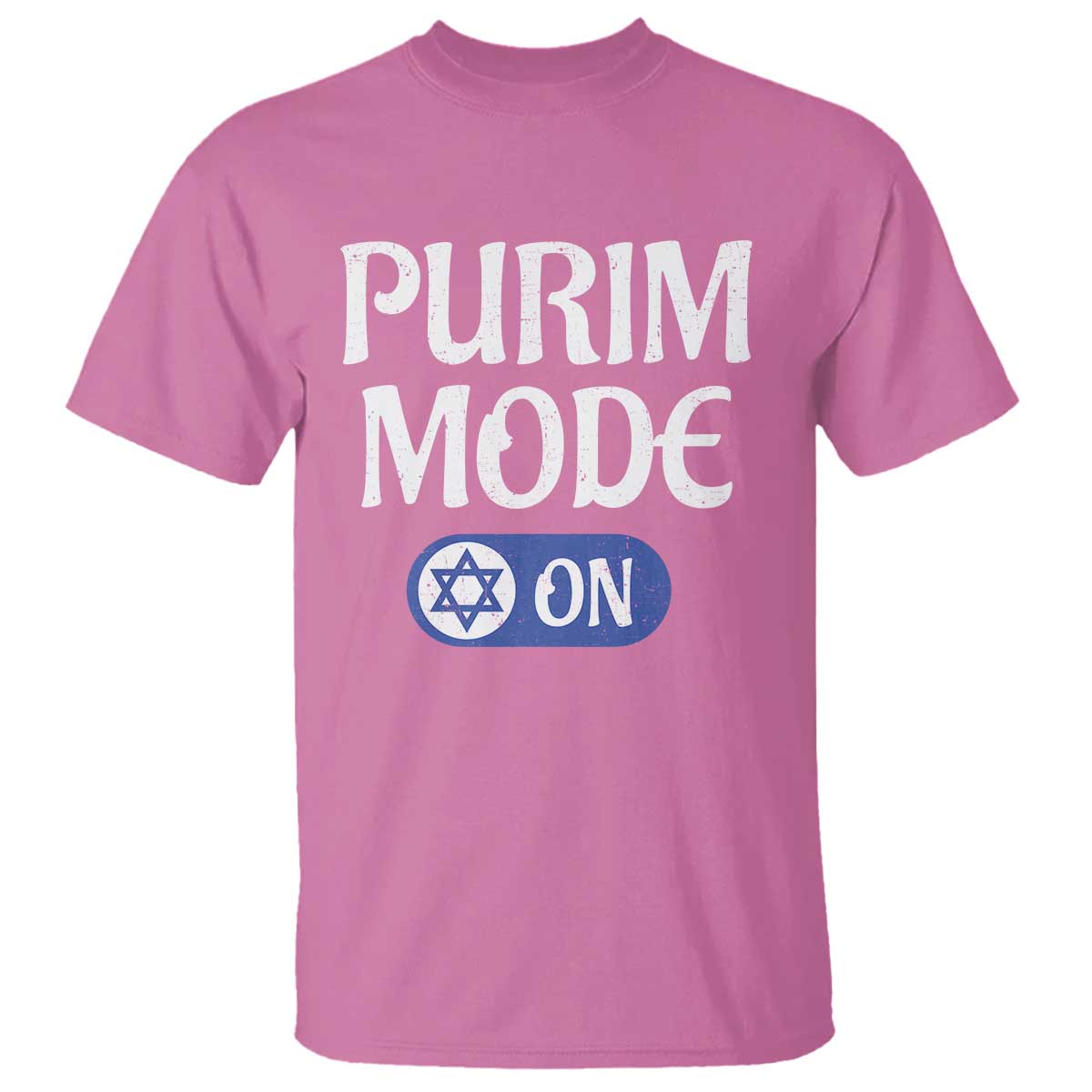 Funny Purim Mode On T Shirt Jewish Star of David