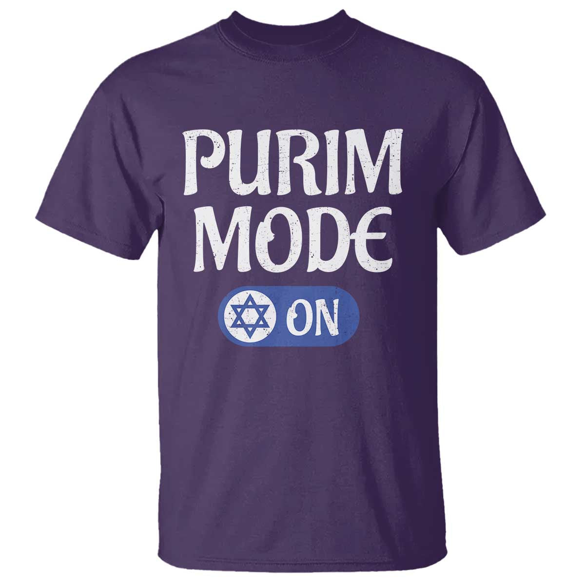 Funny Purim Mode On T Shirt Jewish Star of David