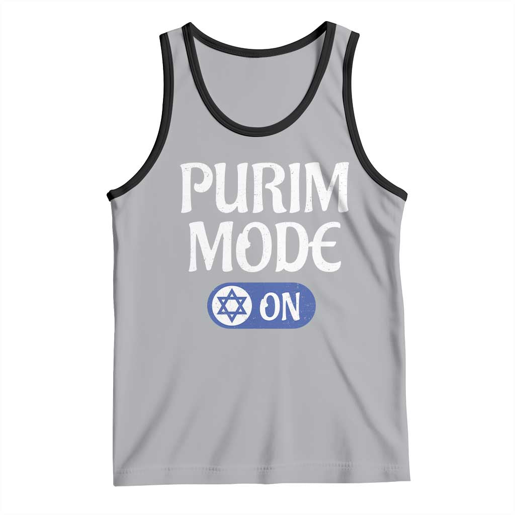 Funny Purim Mode On Tank Top Jewish Star of David