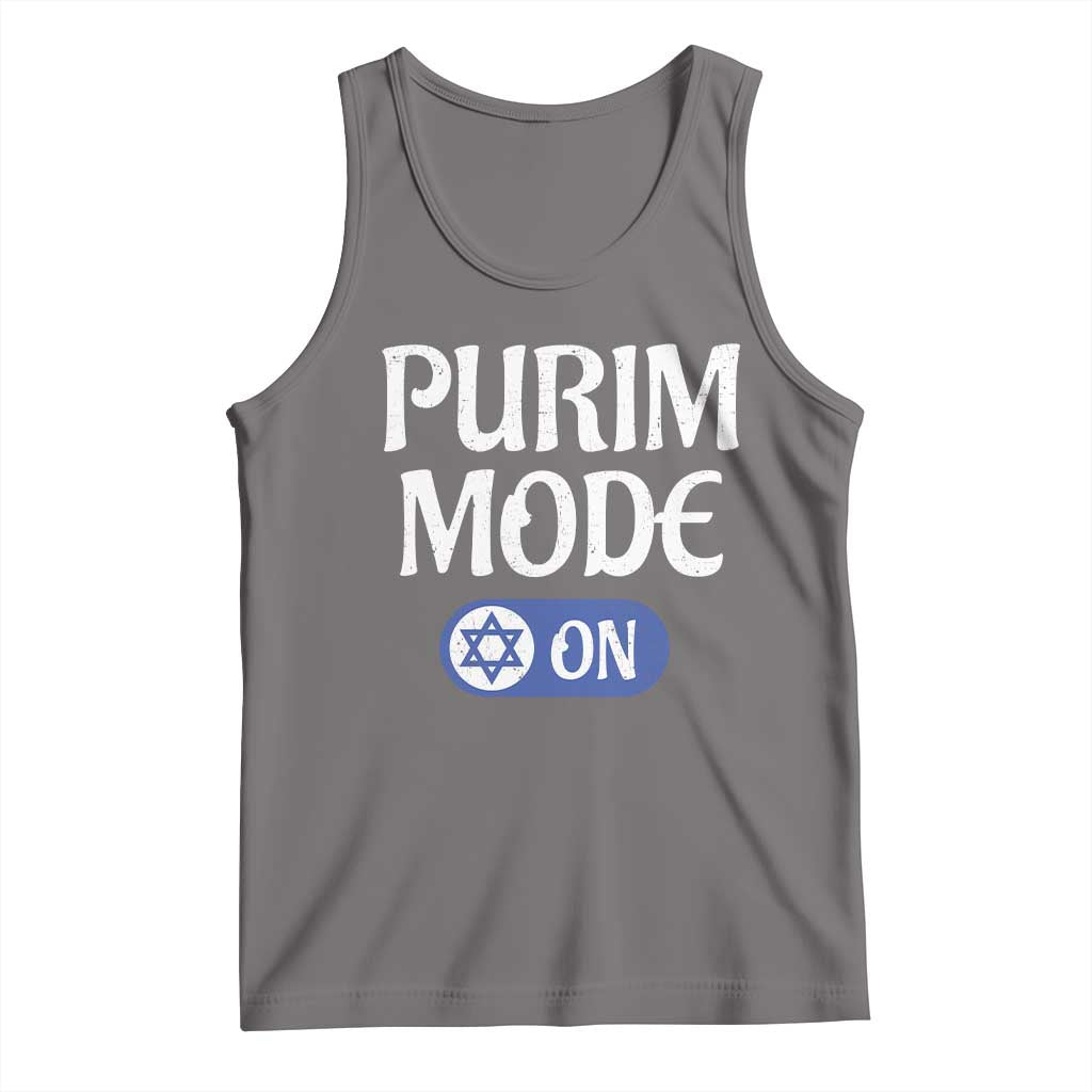 Funny Purim Mode On Tank Top Jewish Star of David