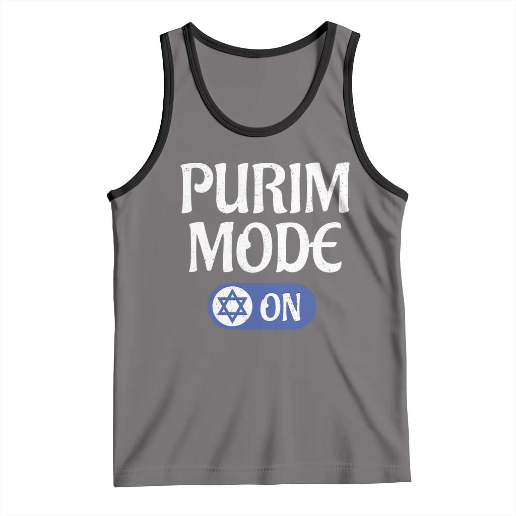 Funny Purim Mode On Tank Top Jewish Star of David