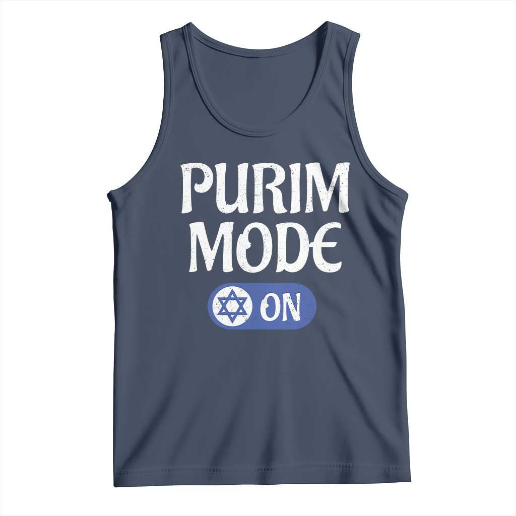Funny Purim Mode On Tank Top Jewish Star of David