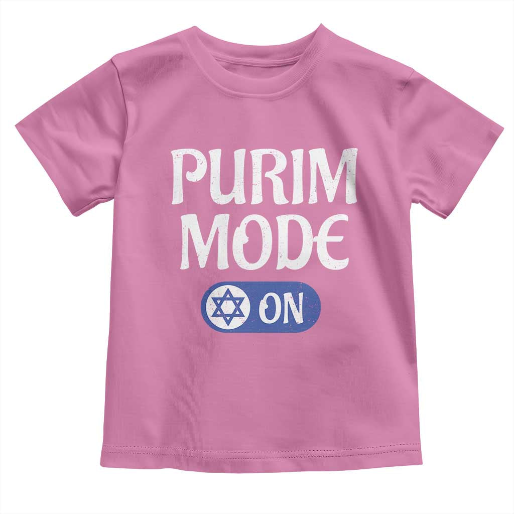 Funny Purim Mode On Toddler T Shirt Jewish Star of David