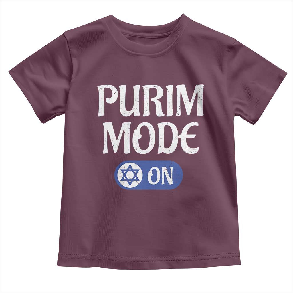 Funny Purim Mode On Toddler T Shirt Jewish Star of David