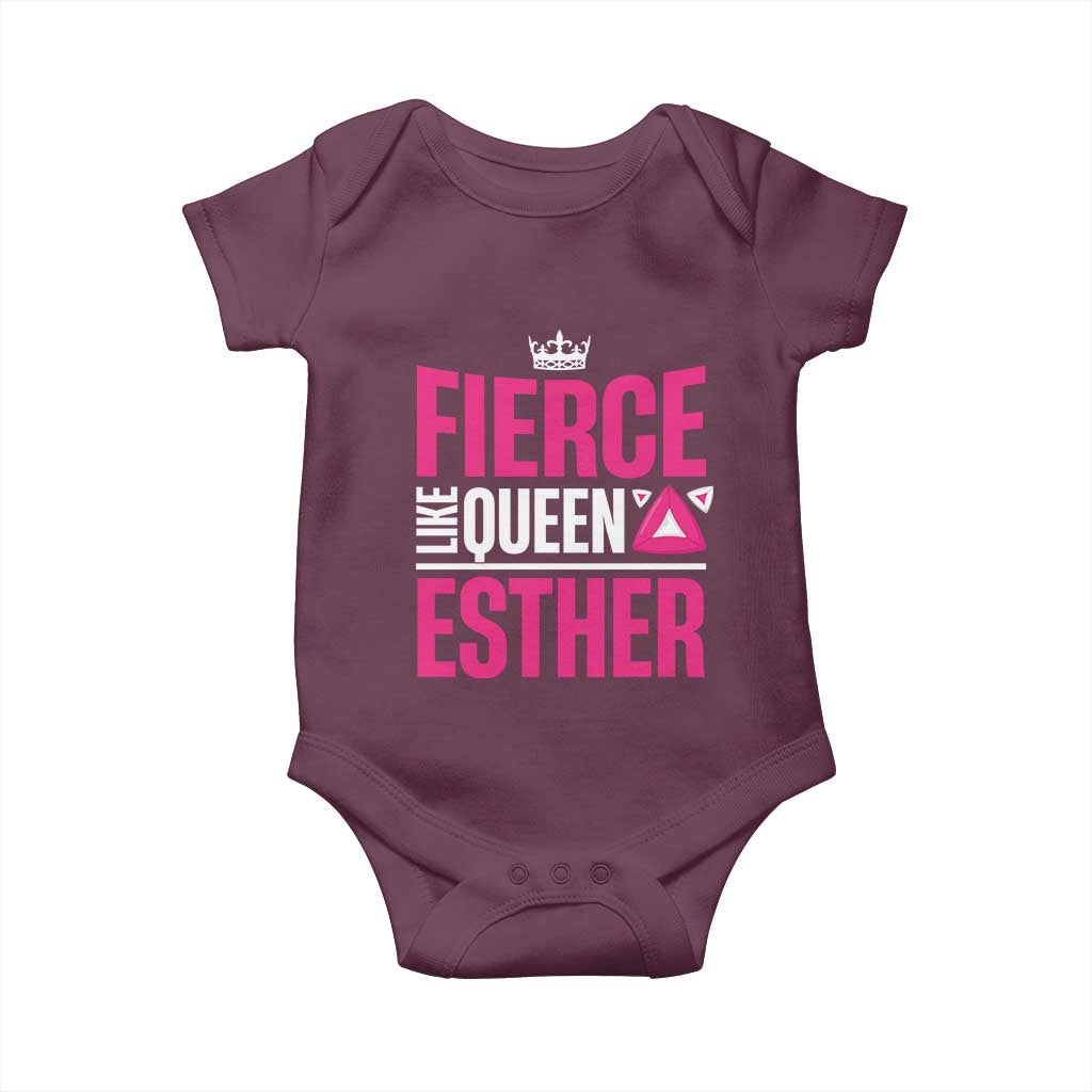 Purim Fierce Like Queen Esther Baby Onesie
