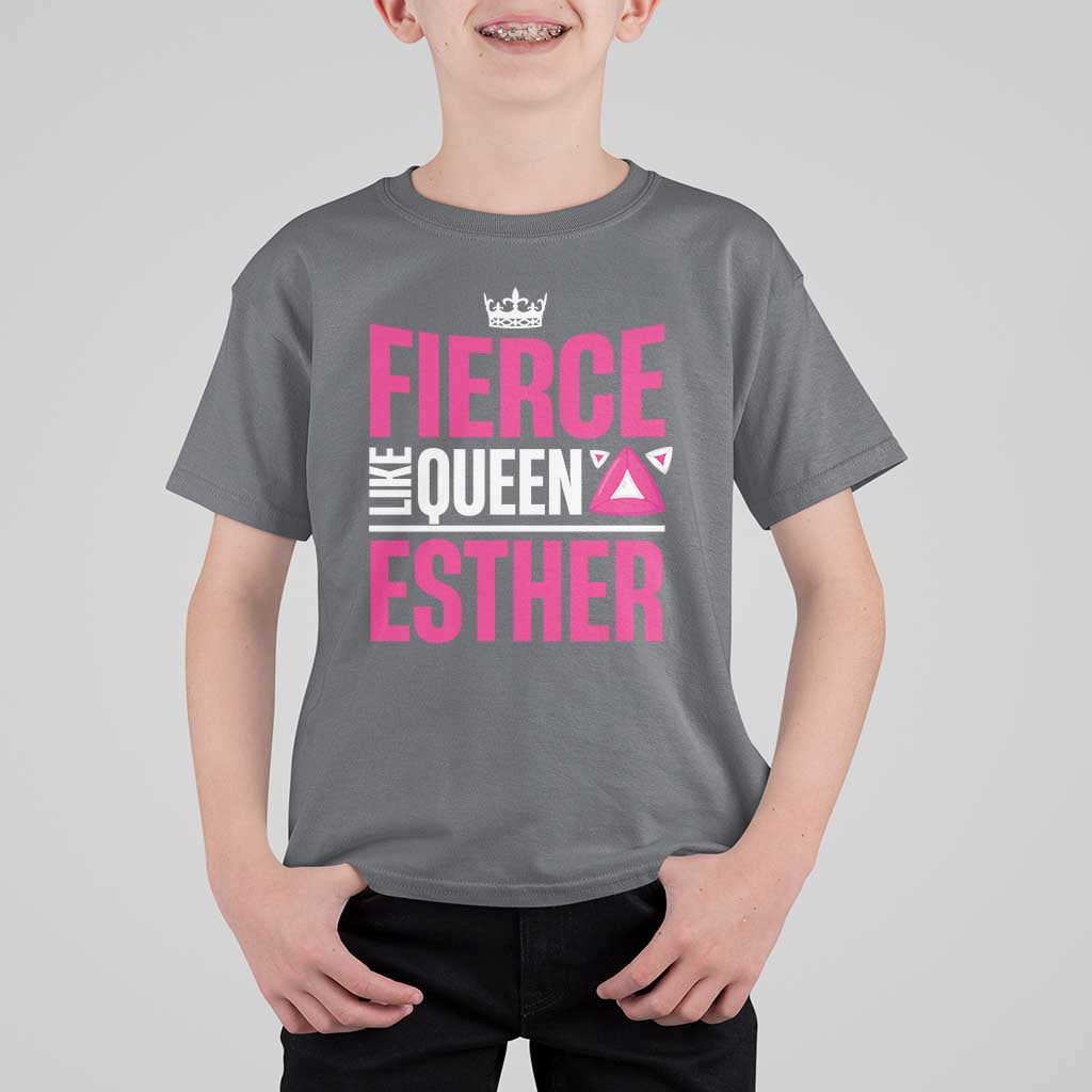 Purim Fierce Like Queen Esther T Shirt For Kid