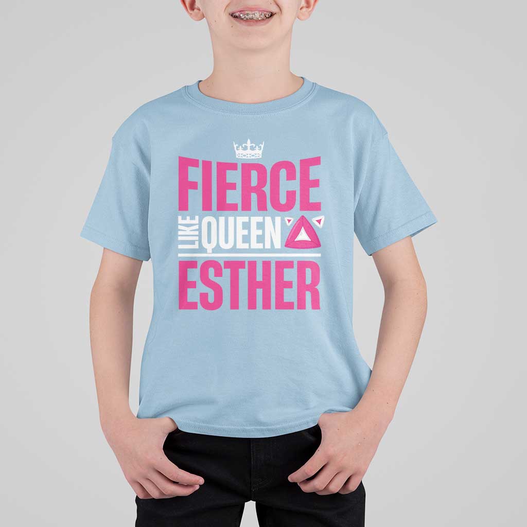 Purim Fierce Like Queen Esther T Shirt For Kid