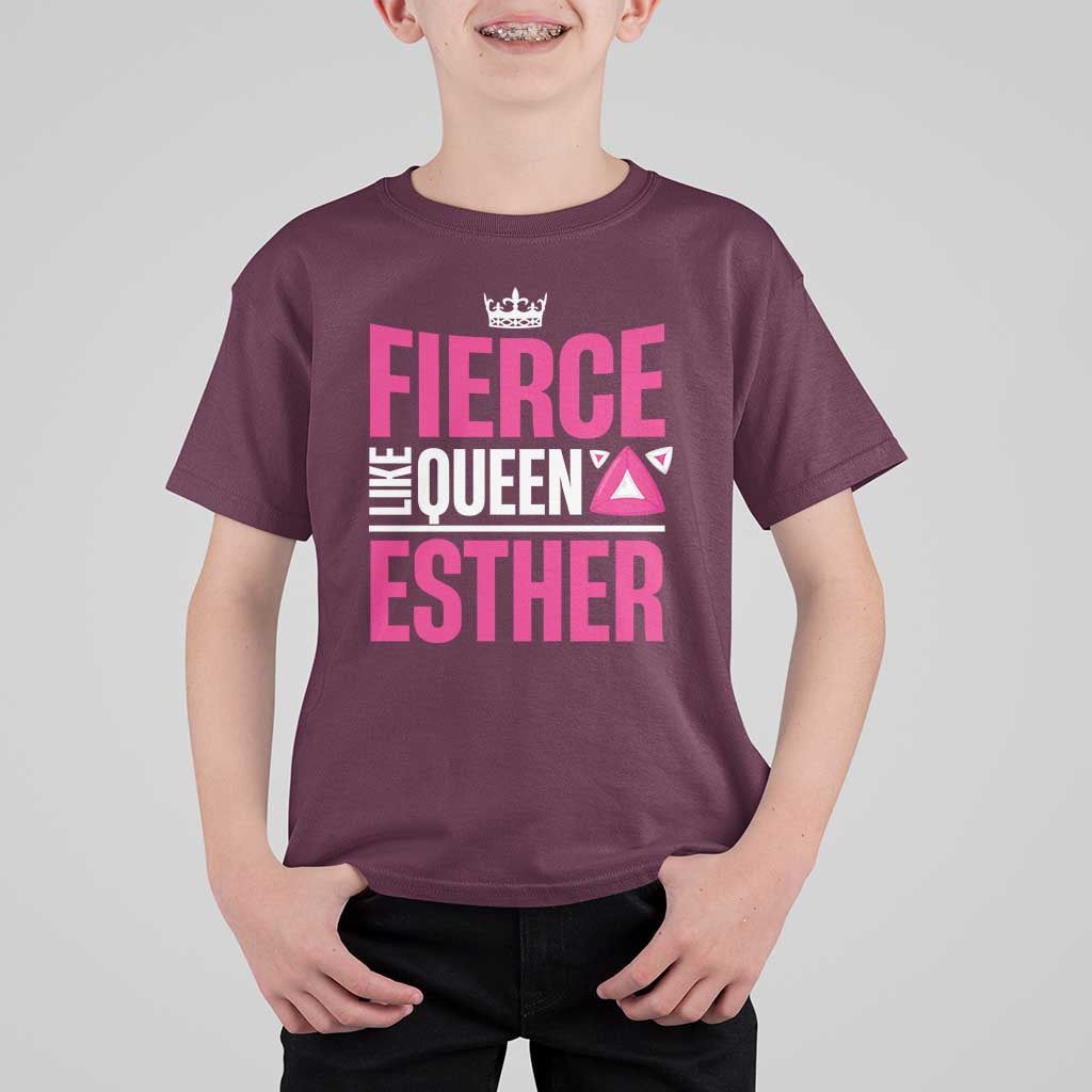 Purim Fierce Like Queen Esther T Shirt For Kid