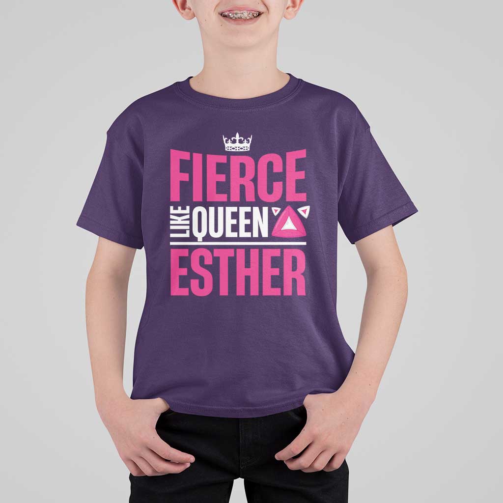 Purim Fierce Like Queen Esther T Shirt For Kid