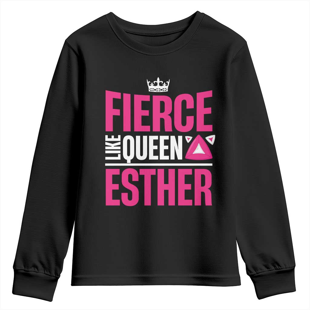 Purim Fierce Like Queen Esther Youth Sweatshirt