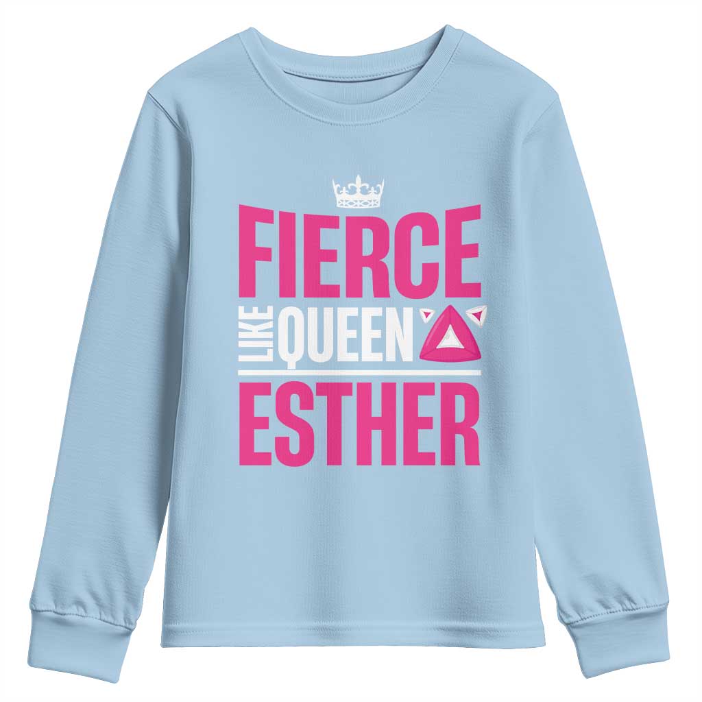 Purim Fierce Like Queen Esther Youth Sweatshirt