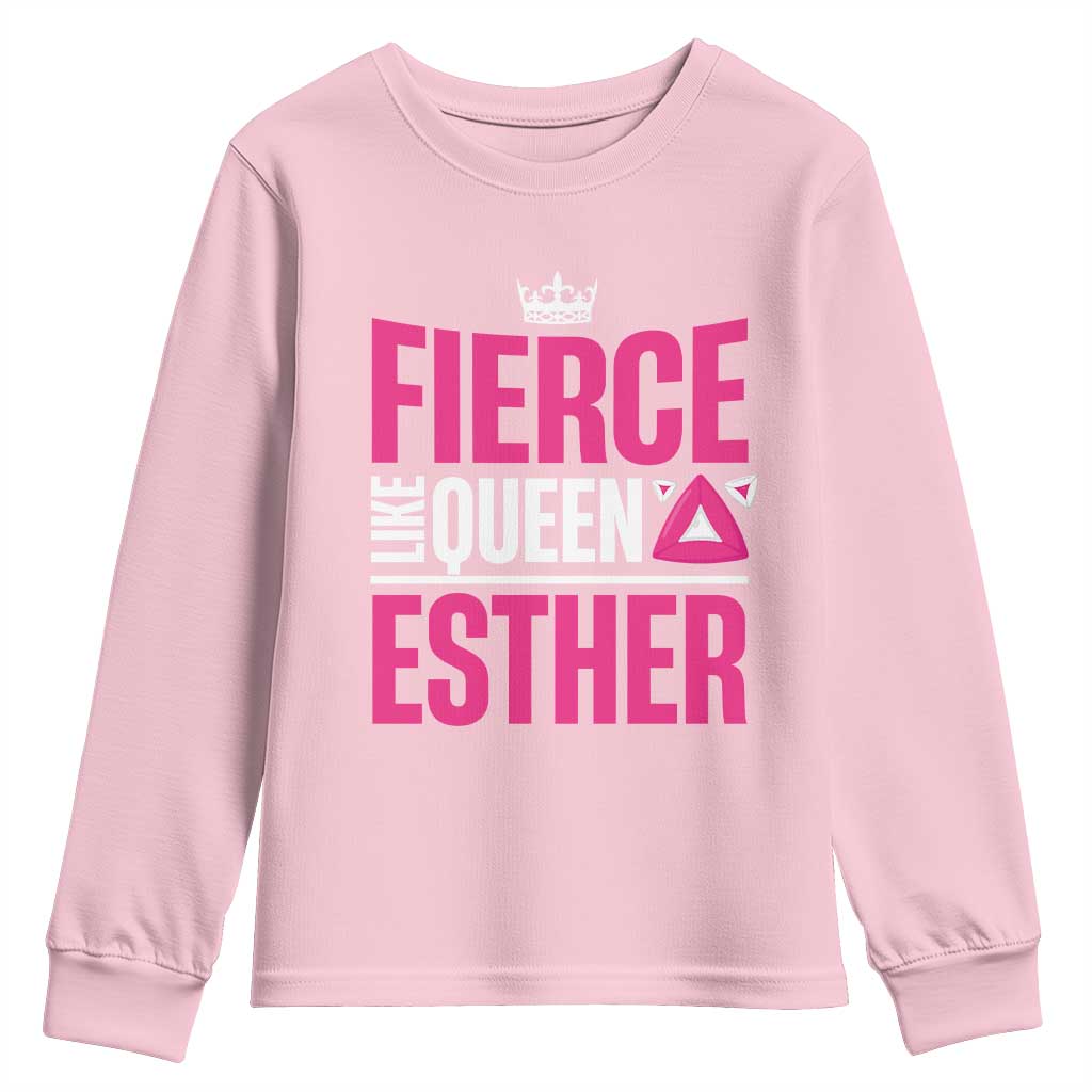 Purim Fierce Like Queen Esther Youth Sweatshirt