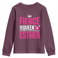 Purim Fierce Like Queen Esther Youth Sweatshirt