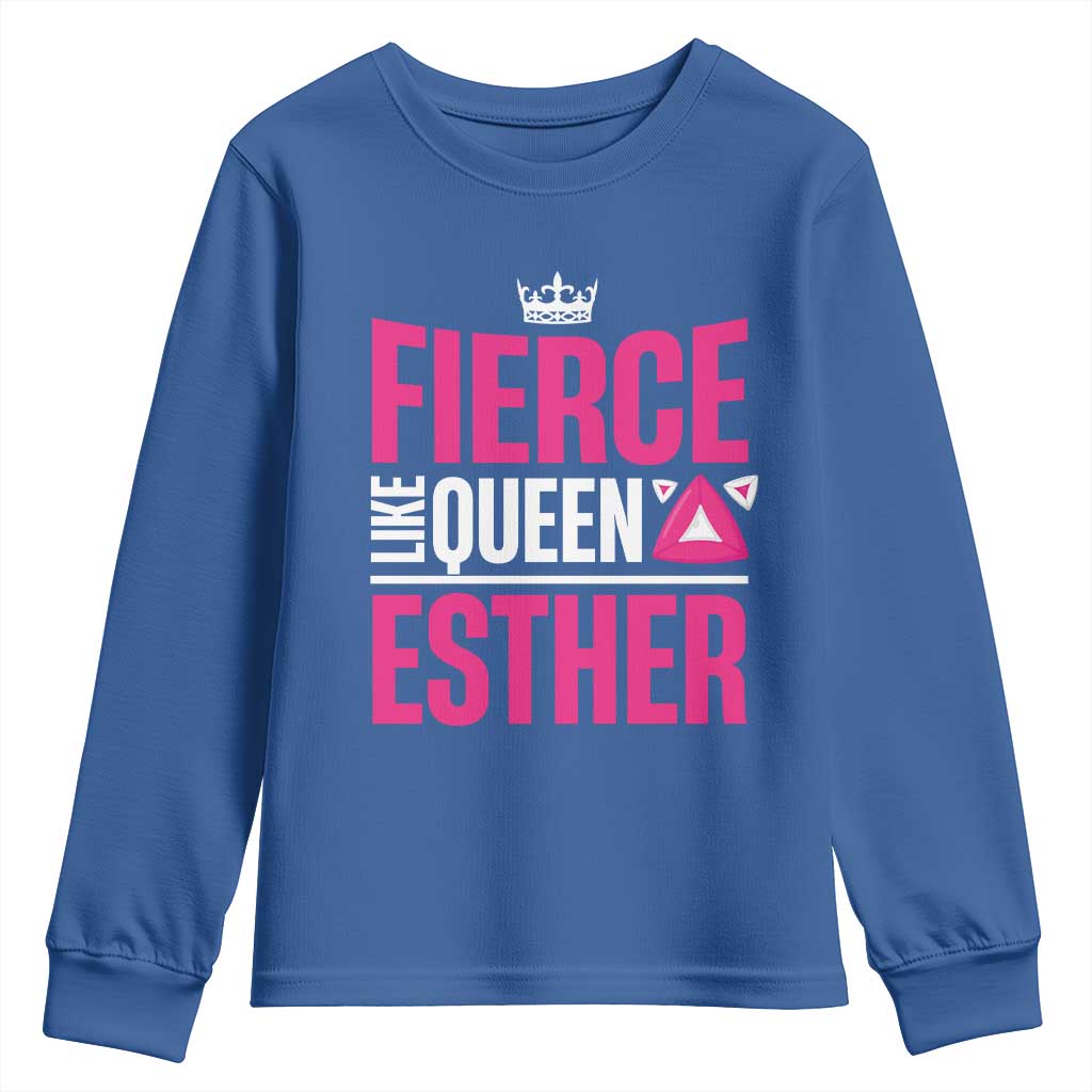 Purim Fierce Like Queen Esther Youth Sweatshirt