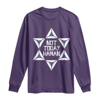 Not Today Haman Purim Long Sleeve Shirt Hamantash Jewish Star of David