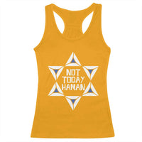 Not Today Haman Purim Racerback Tank Top Hamantash Jewish Star of David