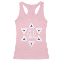 Not Today Haman Purim Racerback Tank Top Hamantash Jewish Star of David