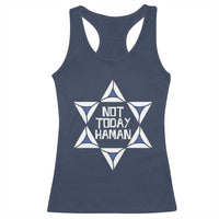 Not Today Haman Purim Racerback Tank Top Hamantash Jewish Star of David