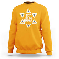 Not Today Haman Purim Sweatshirt Hamantash Jewish Star of David