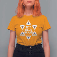 Not Today Haman Purim T Shirt For Women Hamantash Jewish Star of David