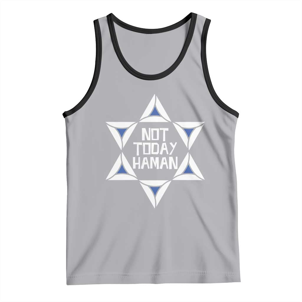 Not Today Haman Purim Tank Top Hamantash Jewish Star of David